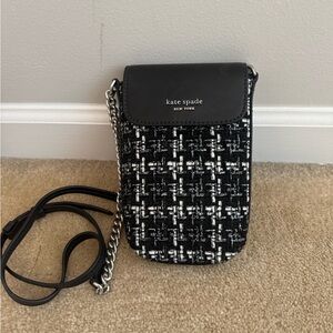 Kate Spade Black and White Tweed Crossbody